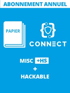 Abonnement à 6 N° Hackable magazine + 6 N° MISC + 2 N° HS- Edition papier + Accès annuel à la base documentaire de MISC + HS + Hackable - 1 connexion