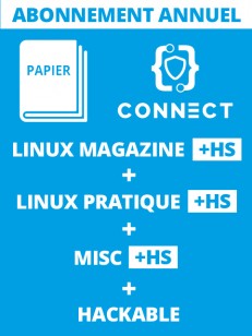 Abo à 6 N° GNU/Linux Mag + 6 N° Linux Pratique + 6 N° MISC + 2 N° HS + 6 N° Hackable Mag. - Edition papier et Accès annuel à la base documentaire de GNU/Linux Mag + HS + Linux Pratique + HS + MISC + HS + Hackable Mag - 1 connexion 