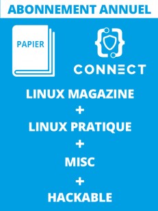 Abonnement à 6 N° GNU/Linux Magazine + 6 N° Linux Pratique + 6 N° MISC + 6 N° Hackable Mag. - Edition papier et Accès annuel à la base documentaire de GNU/Linux Magazine + HS + Linux Pratique + HS + MISC + HS + Hackable - 1 connexion 