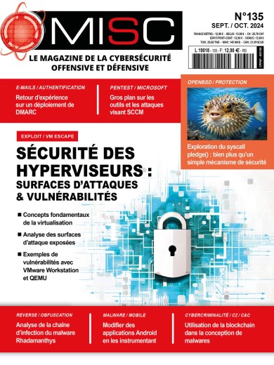 Sécurité des hyperviseurs : surfaces d’attaques & vulnérabilités Concepts fondamentaux de la virtualisation Analyse des surfaces d’attaque exposées Exemples de vulnérabilités avec VMware Workstation et QEMU